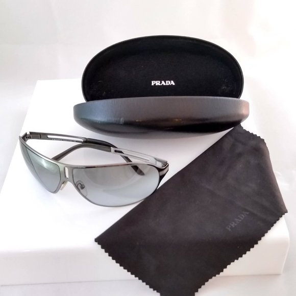 Prada Gunmetal Aviator sunglasses - Style OPR 60FS - Picture 8 of 8